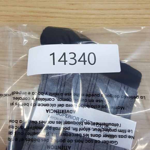 PERRY ELLIS Dress Socks 2-Pack Gray Stripe Black Argyle Superior Soft Luxury - Picture 4 of 4